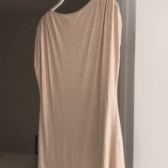 Boston Proper Soft Elegant Beige Studded Women's Top Tie String On Shoulder - Picture 11 of 11